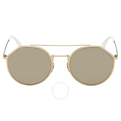 fendi uomo ff m0021/s|Fendi Gold Rectangular Sunglasses FF M0021/S J5G/K1 54.